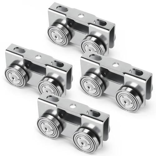 Trolley Assembly,Upgraded Load and Stable 4 Wheel Light Duty for Use with All 1-5/8" or Taller Strut Channel(Pack of 4)……