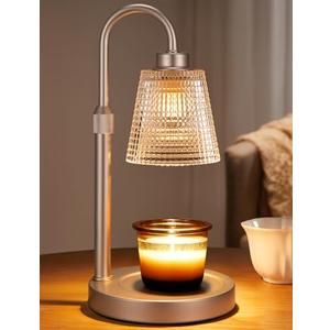 Innqoo Champagne Gold Candle Warmer Lamp with Timer, Dimmable Candle Warmer for Home Decor, Height Adjustable Candle Lamp for Jar Candles, Birthday Gifts for Women Mom, House Warming Gifts New Home