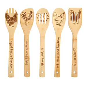 Kitchen Stuff Chicken Wooden Spoons for Cooking Valentines Chicken Decor Chicken Kitchen Accessories Rooster Kitchen Decor Farmhouse Chicken