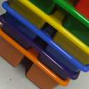 Podzly Classroom Caddy Organizer - Pack of 6 with 3 Compartments and Handle - Ideal Table Caddy for Classroom Supplies in Kindergarten - Classroom Storage Bins for Art and Craft Teachers