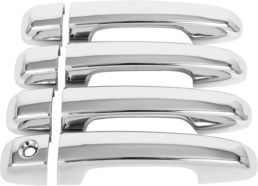 OCPTY 4PCS Door Handle Covers for 2010-2019 for Toyota 4Runner Exterior Driver Side & Passenger Side Car Door Handle Covers Trim Kit Chrome
