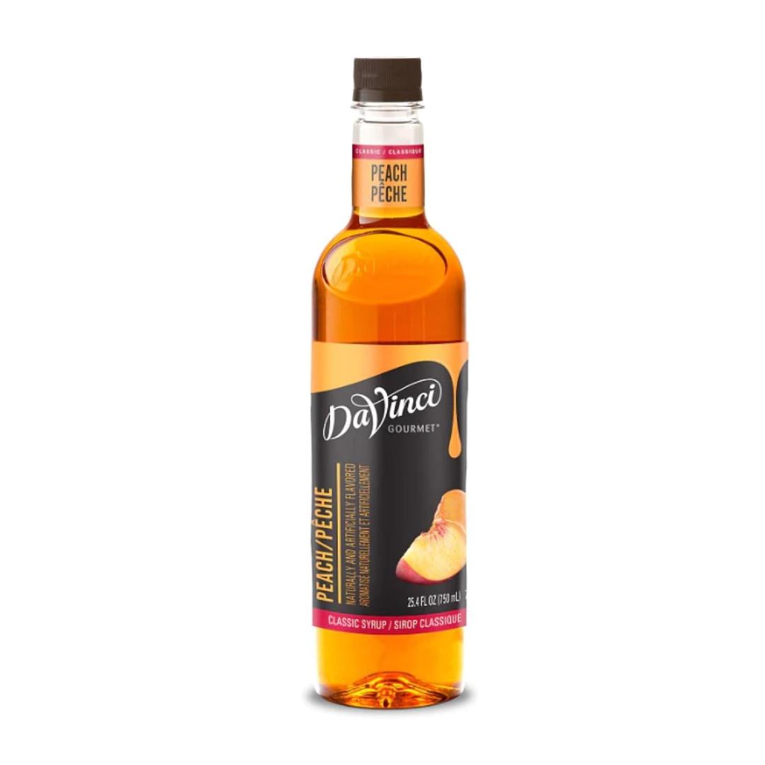 4 x DaVinci Gourmet Classic Peach Syrup, 25.4 Fluid Ounces (Pack of 1) (EXP 06/17/28)