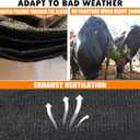 E.share 90%-95% Black Sun Shade Cloth 12FT x 8FT, Heavy Duty Outdoor Shade Netting with Reinforced Grommets, UV Resistant Breathable Fabric for Patio Garden Greenhouse Pergola Chicken Coop & Kennel