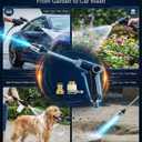High Pressure Hose Nozzle,Pressure Washer Power Jet Water Gun Heavy Duty Pocket Arrow Watering Sprayer for Cleaning Lawn Garden Hose Yard Pets Car 360 Rotating Foam Cannon Three Modes (5)