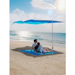 Beach Shade Sun Canopy Shelter - Quiet Auto-Directing Beach Canopy for 3-6 People, Driven by Natural Forces, Portable and Easy 3 Minutes Set Up, 97 Sq. Ft of Shade