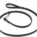 Regal Dog Products Waterproof Leash – 5 ft. Black Dog Leash with Easy to Use Collar Hook, Lightweight, and Proof Training Pet Lead with Vinyl-Coated Webbing for Small, Medium, Large, or XL Dogs