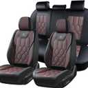 Huidasource Black & Coffee Seat Covers, Universal Fit for Cars SUVs Trucks