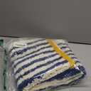 GIB Blue and White Striped Bath Mat 32" x 20", Yellow Accent, Extra Soft Absorbent Non-Slip Washable Plush Fluffy Shaggy Microfiber Bathroom Rug, Aesthetic Runner Rug for Bedroom (1'8" x 2'8" (Rectangular))