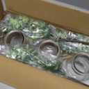 3 Glass Bud Vases 6.5 H, Mason Jars with 1 Fake Eucalyptus Centerpiece Vases with Hemp Rope for Weddings Parties Farmhouse Decor