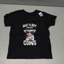 Just A Boy Who Loves Cows Farmer Kids Cow Toddler Boys T-Shirt, 2T