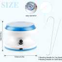 ORNUNIQ Electric Clay Bead Spinner for Jewelry Making, Bead Bowl with Needle and Thread, Ideal for Crafting Bracelets or Necklaces, Clay Bead Tool