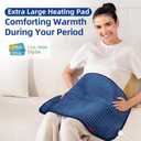 Comfytemp Extra Large Heating Pad for Back & Period, 33''x 17'' King Size FSA Eligible Pack, Birthday Gifts for Women Men Mom Dad & Mother Day Gift, HSA Electric XL Heat Wrap for Body, Washable, Blue