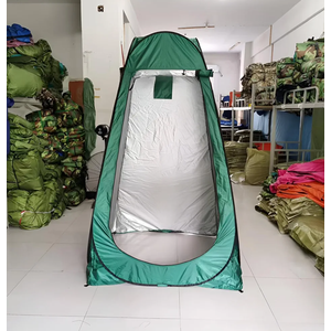 Shelter with 4 Stakes & Wind Ropes, Thickened Outdoor -Up Tent for Hiking Beach Travel, Quick Setup Weather- Toilet Shower Tent for Adults
