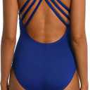 AMAVI Over The Shoulder One Piece Swimsuit (Blue)