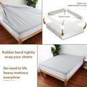 Fitted Bed Sheet Straps Bedroom Bed Sheet Holder Sheet Fasteners Keep Sheets in Place Elastic Sheet Strap Mattress Sheet Holders for All Mattress Sizes (Twin)