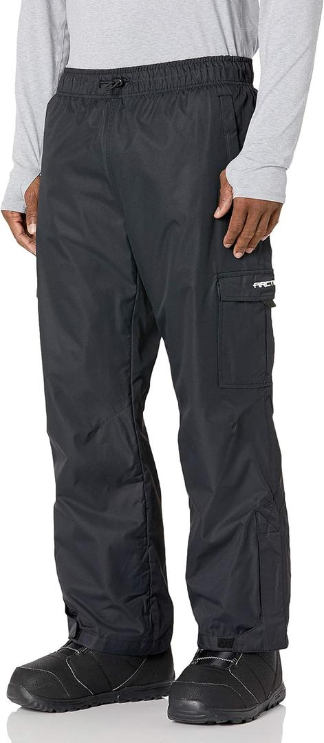 Arctix Men's Sentinel Pull Over Fleece-Lined Cargo Snow Pants, Black, Small