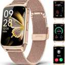 Fitness Tracker Watch for Women Men, Step Counter Compatible with iPhone Android, IP68 Waterproof Activity Tracker with Sleep Monitor, 110+ Sports Pedometer (Duskgold, 1.57)