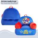 Sonic the Hedgehog Kids Sofa Bean Bag Armchair, Soft Plush Lounge Chair for Bedroom or Playroom, 17" W x 17" D x 20" H