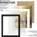 KTKDE 9x12 Wooden Picture Frame,Display Pictures 6x8 with Mat or 9 x 12 Without, Tempered Glass, 9 by 12 Black Frames Wall Gallery Photo Frames Poster Frame best gift