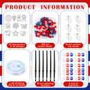 WinnerWhy 30 Sets 4th of July Crafts Bulk, Patriotic 250th Anniversary Stained Glass Sun Catcher Art Kits for Memorial Day Home Party Project Activities Hanging Ornaments