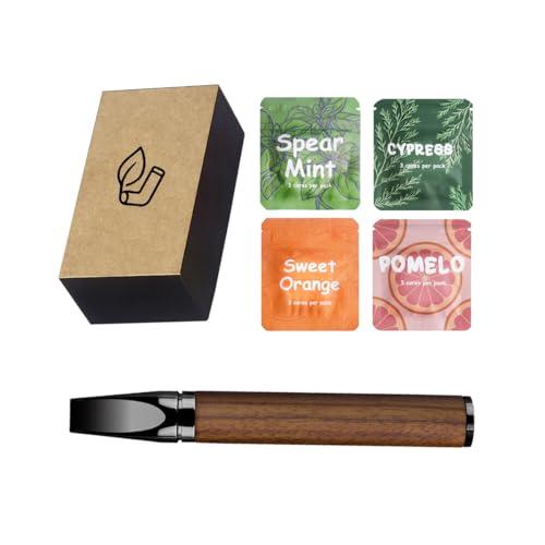 Natural Smokeless Inhaler with Extracts of Spearmint,Cypress,Pomelo and Sweet Orange for Pure Breath Free and Oral Fixation Aids