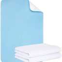 Reusable Incontinence Bed Pads 34"X52", washable bed pad, Heavy Absorbency (4-Layer) Waterproof Bed Pads (2 Packs), nonslip & Skin-friendly, Multi-scenes tailor to Kids, Adults, Elderly & Pets