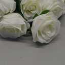 hailanbao White Artificial Roses with Long Stems, 12Pcs Realistic Roses Artificial Flowers, Faux Roses | Bulk Fake Flowers for Home Decor, Wedding Party Table Centerpieces, DIY Bouquet