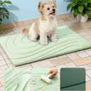 Cooling Mat for Dogs, 48" x 28" Self-Cooling Dog Bed with Arc-Chill Technology 3.0(QMAX>0.5), Non-Slip Washable Pet Cooling Pad for Large Dogs, Indoor Outdoor Floor Mat - Green