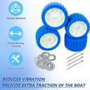 Boat Wobble Roller 5"x3", Boat Trailer Roller Marine Ribbed Wobble Roller Boat Trailer Wobble Roller Assembly with Washers and pins for Boat Yacht Trailer