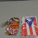 Roowest 37 Pcs Puerto Rico Christmas Tree Ornament 12 Styles Wood Holiday Ornament with Coqu Cem Pattern 1 Puerto Rican Flag String 196.85 Inches/ 5 M for Xmas Tree Home Decoration Gifts