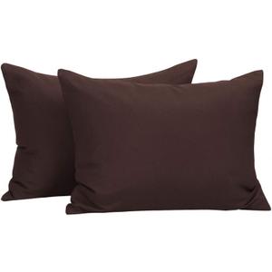 NTBAY Zippered Toddler Pillowcases Set of 2, 100% Brushed Microfiber 13x18 Pillowcases, Super Soft and Cozy Travel Kids Nursery Pillow Cases, 13x18 Inches, Dark Brown