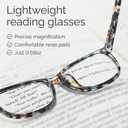 CCVOO +3.25 Clear Vision Reading Glasses for Women 5-Pack Blue Light Filtering Readers with Spring Hinges