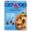 Atkins Chocolate Chip Protein Cookie, Protein Dessert, Rich in Fiber, 3g Net Carb, 1g Sugar, Keto Friendly, 4 Count (EXP 07/16/26)