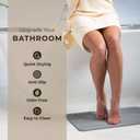 TOSORO - Stone Bath Mat Diatomaceous Earth Shower Mat Non-Slip Super Absorbent Diatomite Stone Bath Mats for Bathroom Floor Quick Drying Natural Easy to Clean (23.5 x 15) - Graphite, 2pcs