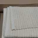 KEMA Wool Cotton Hand Woven Chunky Knit Popcorn Rug - Ivory Contemporary Area Rug for Living Room Bedroom (Ivory, 4x6)
