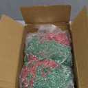 Zankubom 2 LB Crinkle Cut Paper Shred Filler Great for Gift Wrapping, Basket Fillers, Birthday, Gift Wrapping, Anniversary, Halloween Christmas Party Decor Filling Supplies Red Green