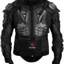 Gute Motorcycle Protective Jacket with Full Body Armor, Motocross Protective Jacket Armour, Sport Motocross MTB Racing & Off-Road Chest Protection Dirt Bike Gear for Men (3XL) (Black)
