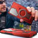 Camera Stand Case for Galaxy S25 Ultra, [Compatible with MagSafe][Lens Cover] 2024 Version Military Grade Protective Soft Case for Samsung Galaxy S25 Ultra 6.86" Men Women, Red