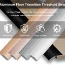36” Aluminum Floor Transition Threshold Strip, Bridge The Height Gap Between 0.2 to 0.7 inches for Doorway Ramp Tiles Laminate Planks (Gold, 35.4“x1.7”)