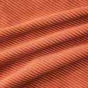 CaliTime Throw Pillow Cases Pack of 2 Soft Corduroy Striped Cushion Covers with Triple Large Natural Coconut Shell Buttons for Couch Sofa Home Farmhouse Decoration 18 X 18 Inches Burnt Orange