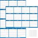 2025-2026 Wall Calendar 24" x 36" Dry Erase Calendar for Wall from July 2025 to June 2026 12 Month Annual Large Yearly Wall Planner for Office School(Blue)