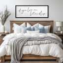 TQianJiang Master Bedroom Above Bed Wall Decor Art Funny Sleep Quote 32"12" If You Love Me Let Me Sleep Sign Large Rustic Farmhouse Wood Framed for Couples Over Bed Wall Hanging (Black)