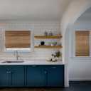 CALYX INTERIORS Cordless Bamboo Roman Shade Blind, Light Filtering, 34.5" W x 48" H, Ceylon Chestnut