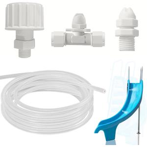 Pool Slide Water Sprayer Kit 2 Water Spray Nozzles and 1 Water Hose Connector - Elevate Your Splash Experience with Customizable Fun