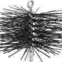 Chimney Cleaning Brush with Standard 1/4" NPT End Fitting - 8 Inch Fiberglass Chimney Brush for Cleaning Chimney Hearth Fireplace