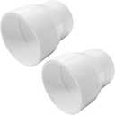 YSIL 2 Pcs 3" x 2" PVC Reducer Coupling Adapter Socket x Socket Pipe Fittings,Schedule 40 PVC DWV Pipe Slip Socket Connectors for House & Industrial Plumbing Connection,White