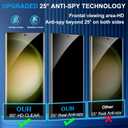 [2+2 Pack] Galaxy S23 Ultra Privacy Screen Protector, 9H Tempered Glass, Ultrasonic Fingerprint Support, 3D Curved, HD Clear Anti-Spy Film for Samsung S23 Ultra 5G Glass Screen Protector