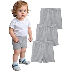 YERIOK 3 Pack Cotton Baby Girls Shorts Toddler Biker Bike Cartwheel Under Shorts for Baby Girl Clothes 2T