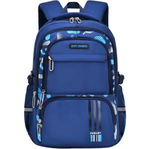 Camo Boys Backpack for School Kids, Camouflage School Bags Kids Backpack for Boys Bookbag, B-Camo-Dark blue