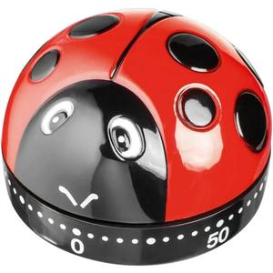 Ladybug Mechanical Cooking Timer - 60-Minute Kitchen Alarm Clock with Loud Ring